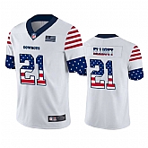 Nike Cowboys 21 Ezekiel Elliott White USA Flag Fashion Limited Jersey Dyin,baseball caps,new era cap wholesale,wholesale hats